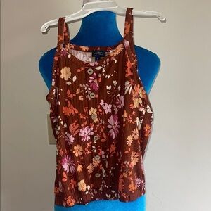 Daytrip Floral Camisole in Brown and Pink